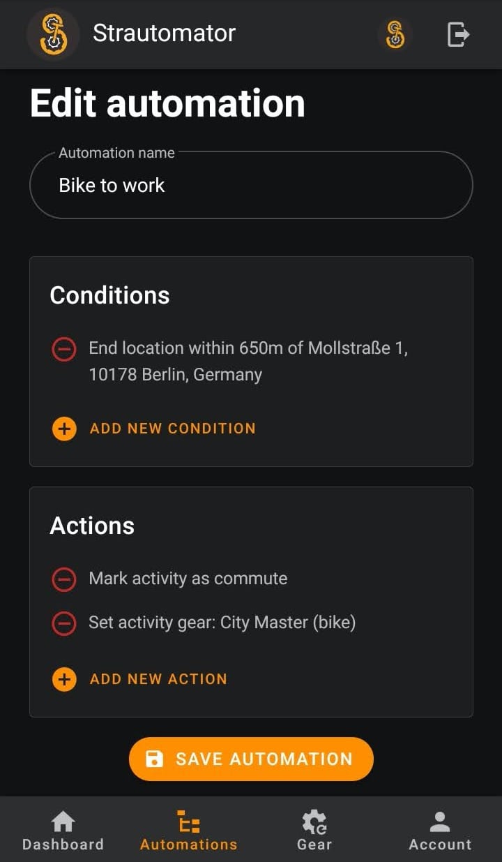 Strautomator screenshot 2